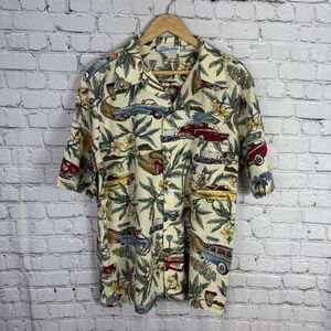 Cruisin USA Retro Auto Hawaiian Button Down Shirt XL St. Louis